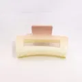 Gradient plastic hair claw clip simple Korean style hair grip for women daily hair styling - 8.6cm / Green Gradient