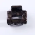Mini molletta per capelli tartarugata, piccolo accessorio 2.5cm per styling quotidiano. - Patchwork Nero