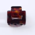Piccola molletta capelli acetato tartarugato, mini accessorio acconciatura 2.5cm per uso quotidiano. - Macchiato Marrone