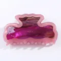 Morsetto per capelli in acrilico marmorizzato rosa, bellissimo accessorio per acconciature. - Viola