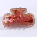 Molletta per capelli in acrilico 8cm dettaglio, fermaglio resina glitterato per styling quotidiano. - Arancione