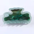 Molla per capelli in acrilico da 8 cm clip per artigli in resina verde da donna strumenti di styling - Verde