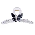 Transparenter großer Schmetterling Strass Haarklammer eleganter Haarschmuck Damen. - Schwarz