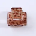Mini molletta per capelli tartarugata marrone, elegante accessorio in acetato donna. - Macchie Scure Tre