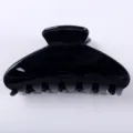 Molla per capelli in acetato nero da 8,5cm accessorio di moda semplice per uso quotidiano. - Pinza per Capelli Minimalista / 8.5cm / Nero