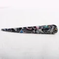 Elegant long acrylic hair barrette with colorful iridescent shell pattern for daily styling. - Iridescent Shell Texture