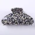 Elegante molletta per capelli nera e bianca da 8.5cm accessorio semplice e chic per donna - Pinza Maculata Bianca Nera / 8.5cm / pois bianchi e neri