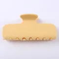 Molla per capelli minimalista tinta unita da donna, elegante accessorio per styling quotidiano - Giallo chiaro