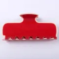 Molletta per capelli rossa e bianca, grande clip per artigli in acrilico per accessori di styling - Rosso e Bianco