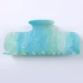 Molle per capelli in acetato blu 10cm grande clip per capelli antiscivolo accessori - Blu Ciano Motivo Marmorizzato