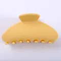 Semplice molletta per capelli gialla, accessorio in acetato lucido 8.5cm per styling quotidiano. - Pinza Lucida Minimalista / 8.5cm / Giallo