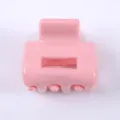 Mini molletta per capelli rosa, accessorio per capelli quadrato in acetato stile quotidiano. - Quadrato Rosa