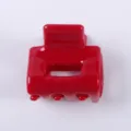 Molletta per capelli mini rossa elegante accessorio semplice in acetato per donna. - Rosso