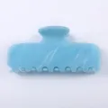 Molletta per capelli in acetato azzurro per donna, elegante accessorio per styling quotidiano. - Motivo a Nuvola Blu Chiaro