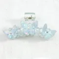 Molla per capelli a farfalla trasparente elegante pinza squalo in acrilico donna - Aurora Holographic