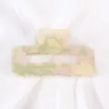 Morsetto per capelli quadrato marmorizzato rosa verde traslucido elegante accessorio acetato - Stile Rettangolare Cavo / Marmorizzato Rosa Verde Trasparente