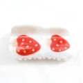 Graziosa molletta per capelli in acrilico trasparente con strass motivo fragola moda. - Fragola Strass