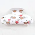 Molla per capelli in acrilico bianco con stampa floreale e strass scintillanti per look quotidiano. - Floreale con Strass