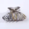 Morsetto per capelli a stella marina in acrilico con strass, accessorio elegante. - Nero e Bianco Stellato