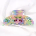 Molla per capelli in acetato con strass ciliegie e farfalle per donne e ragazze stile elegante - Colorato Sfumato