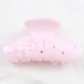 Molla per capelli in acrilico rosa con fiocco e strass brillanti per look elegante. - Fiocco Rosa