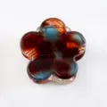 Mini molletta per capelli a fiore, grazioso accessorio in resina vintage per stile quotidiano. - Marrone Blu Picchiettato Retrò (Colore 2)