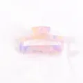 Molla per capelli in acrilico sfumato, pinza per capelli geometrica rosa e viola pastello. - Sfumatura Rosa Viola (F409)