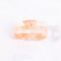 Mini molletta per capelli con motivo marmo pesca 5cm fermaglio cavo in plastica accessorio - Ambra (F409)