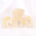 Pince à cheveux en acrylique blanc crème, griffe effet marbre translucide pour coiffure chic. - Style Rétro 4