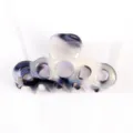 Molla per capelli in acetato viola, piccolo accessorio estetico cavo per lo styling delle donne. - Pinza Piccola Traforata (F461) / Marmo Viola e Bianco