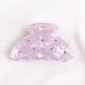 Molletta per capelli in acrilico viola con strass scintillanti, accessorio elegante per styling. - Viola