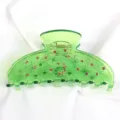 Molla per capelli con strass verde, cristalli scintillanti acetato elegante accessorio donna. - Strass Verde Trasparente