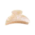 Molla per capelli marmo beige da donna, pinza per capelli in acrilico antiscivolo per styling. - Stile Marmo Bianco Crema (F304)