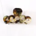 Molla per capelli in acetato vintage piccolo cavo tartaruga accessori per capelli - Pinza Piccola Traforata (F461) / Iridescente Retro
