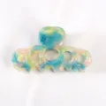 Piccolo mollettone per capelli in acetato traforato, accessorio per capelli multicolore retro. - Pinza Piccola Traforata (F461) / Mix Blu Verde Rosa