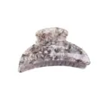 Elegante molletta per capelli con motivo marmo grigio da donna, accessorio in plastica robusta. - Stile Chiaroscurato Grigio Bianco (F304)