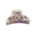 Elegante molletta per capelli semitrasparente con motivo, fermaglio resistente per donne. - Stile Fiorito Nero Bianco Oro (F304)