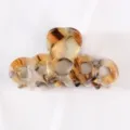 Piccolo artiglio per capelli vuoto in acetato stile vintage accessorio variante colore - Pinza Piccola Traforata (F461) / Perlescente Multicolore