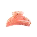 Molla per capelli rosa in acrilico per donna, clip antiscivolo spessa con motivo chic per lo styling. - Stile Marmorizzato Rosa (F304)