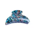 Molletta per capelli tartaruga blu da donna, grande pinza per capelli in acrilico per styling quotidiano. - Stile Conchiglia Blu Viola (F304)