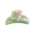 Molla per capelli verde e rosa, elegante pinza per capelli in acrilico per donna styling quotidiano. - Stile Blocchi Verde Rosa (F304)