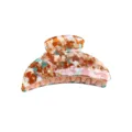 Molla per capelli tartarugata colorata, accessorio di tendenza in acetato per donna. - Stile Mosaico Multicolore (F304)
