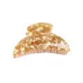 Molla per capelli retrò tartaruga da donna, elegante artiglio in acrilico per capelli spessi. - Stile Tartarugato Marrone Bianco (F304)