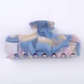 Molla per capelli in acetato da 10 cm, elegante pinza per capelli con motivo marmorizzato chic. - Marmo Tricolore