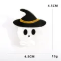 Molla per capelli fantasma di Halloween simpatico accessorio in acrilico 4.5cm clip - Cappello da Strega Fantasma (Stile 10)