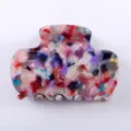 Bunte Acetat Haarklammer für Damen, stilvolle Acryl Haarkralle für das tägliche Haarstyling. - 6.50cm / Mehrfarbig Floral