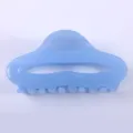 Molla per capelli in acetato blu accessorio per capelli vuoto minimalista giornaliero - Traforato Blu Chiaro