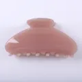 Semplice molletta per capelli in acetato rosa, elegante accessorio quotidiano per donne. - Pinza per capelli semplice / 8.5cm / Rosa chiaro