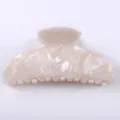 Molle per capelli in acetato marmo bianco 9.5cm accessorio elegante semplice per uso quotidiano - Morsetto Semicircolare / Texture Marmo Bianco