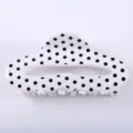 Molla per capelli a pois bianchi e neri, accessorio per capelli in acetato alla moda da 8.5cm. - pois bianchi e neri